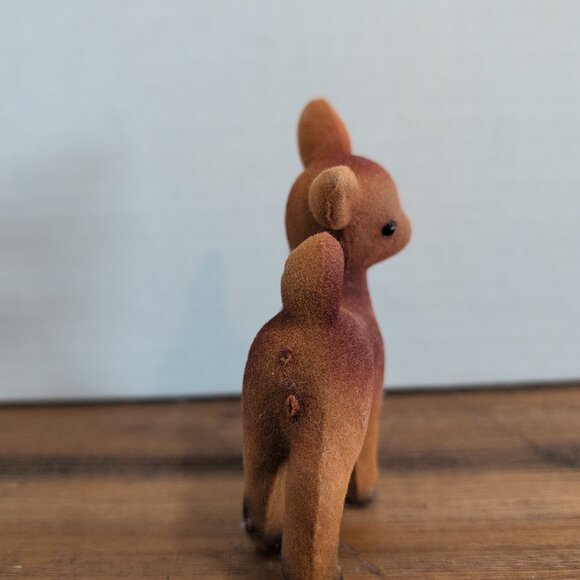 Vintage Flocked Bambi Figurine - Picture 2 of 4